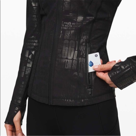 LULULEMON DEFINE JACKET 20YR FOIL MANIFESTO BLACK Spark fitted limited edition - Picture 4 of 9